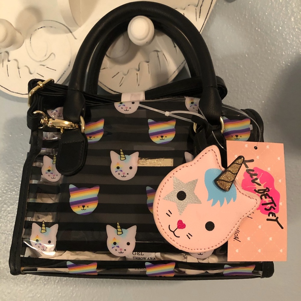 Luv Betsey BNWT cat clear purse Betsey Johnson bag